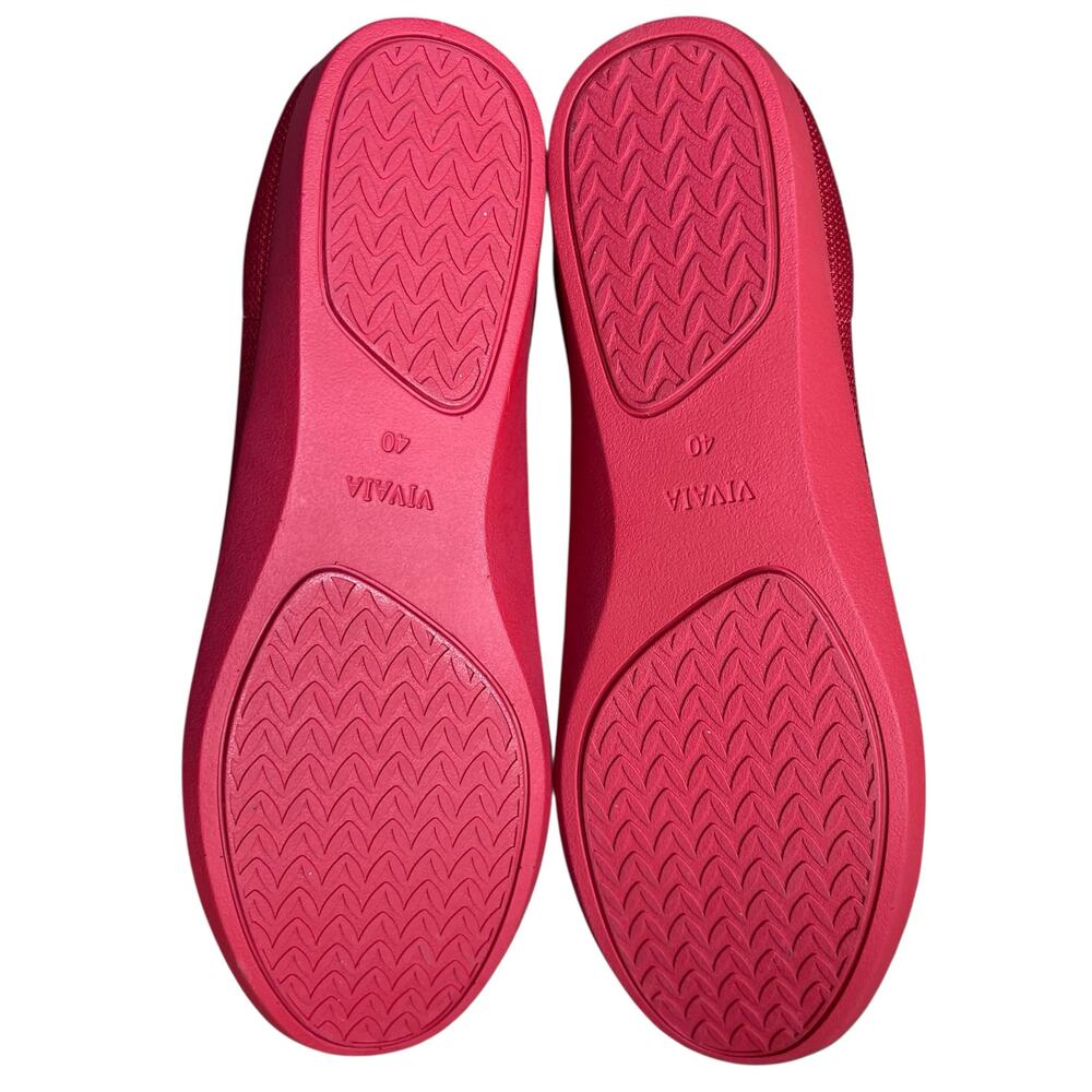 Vivaia Round Toe Walking Flats Claire Walker Size 40 womens US 9 Ruby Red - Picture 5 of 8